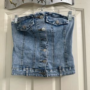 SHEIN denim tube top
